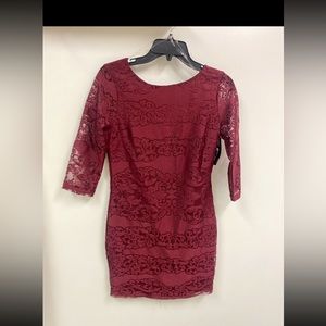 Fitted Lace Dress with Low Back